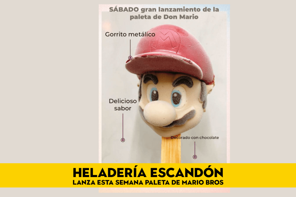 ¿Eres fan de Mario Bros? ¡La Heladería Escandón tiene esta paleta edición especial para ti para&nbsp;ti!