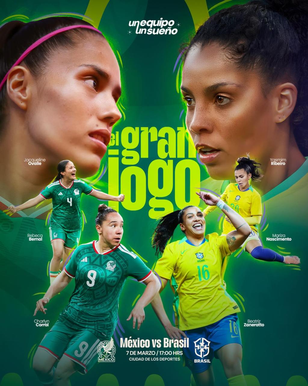 México enfrenterá a Brasil en duelo de potencias&nbsp;femenil